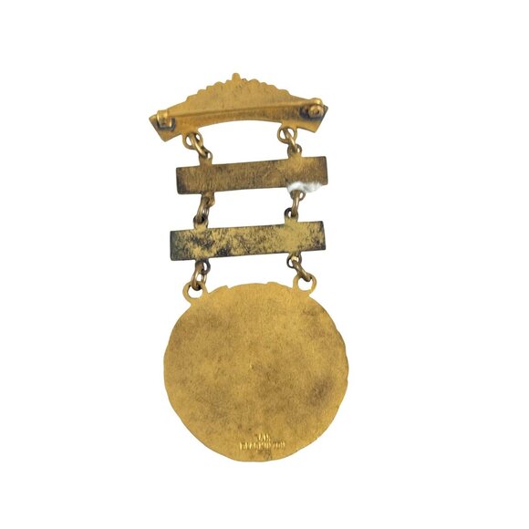 Vintage Sharpshooter Medal National Rifle Assoc Junior Division Brass Award Pin - Picture 3 of 6